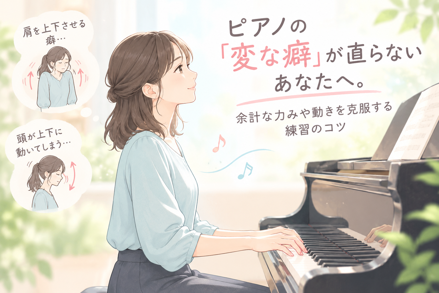♯240 ピアノの「変な癖」が直らないあなたへ。余計な力みや動きを克服する練習のコツ