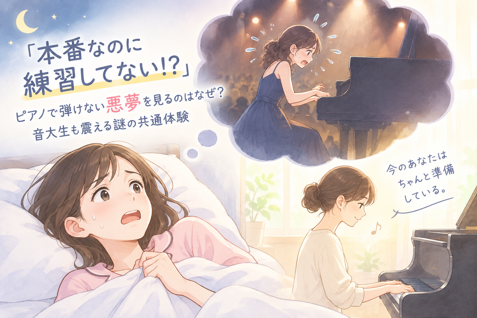 ♯248 「本番なのに練習してない!?」ピアノで弾けない悪夢を見るのはなぜ?音大生も震える謎の共通体験