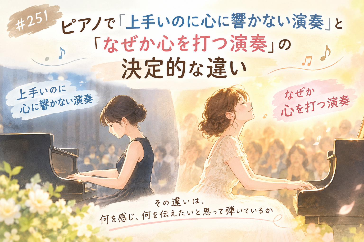 ♯251　ピアノで「上手いのに心に響かない演奏」と「なぜか心を打つ演奏」の決定的な違い